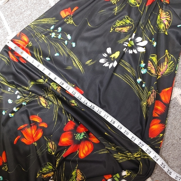 Vintage 70's angel wing sleeves maxi dress S/M - Picture 12 of 13